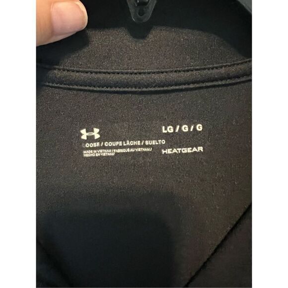 Under Armour Mens Black Heatgear Pullover Size Large - Picture 3 of 3